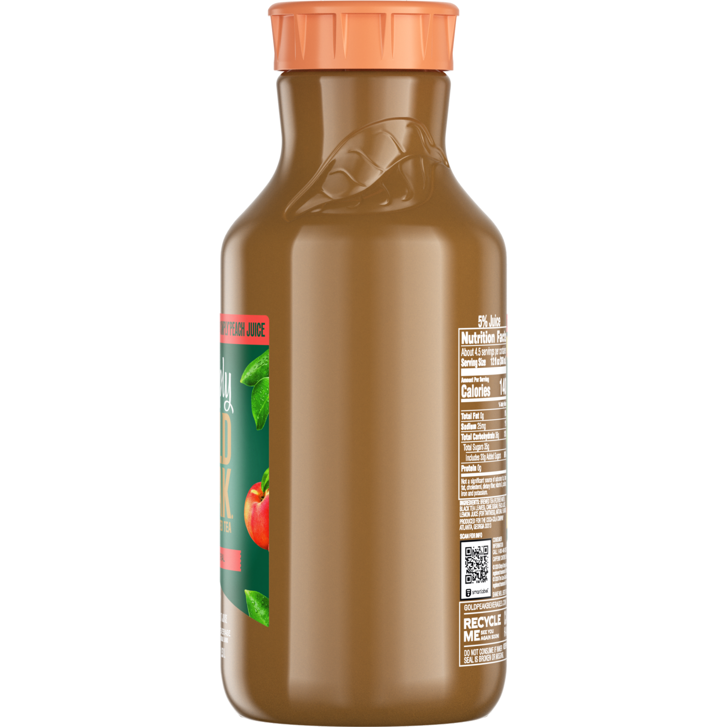 slide 5 of 7, Simply Gold Peak - Tea & Peach Bottle, 52 fl oz, 52 fl oz