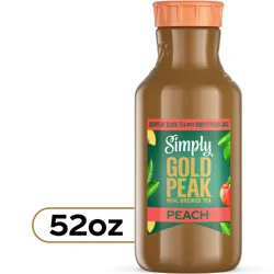 Simply Gold Peak - Tea & Peach Bottle, 52 fl oz