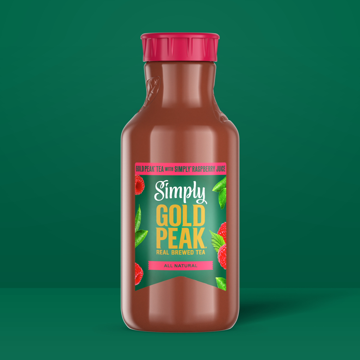 slide 7 of 7, Simply Gold Peak - Tea & Raspberry Bottle, 52 fl oz, 52 fl oz