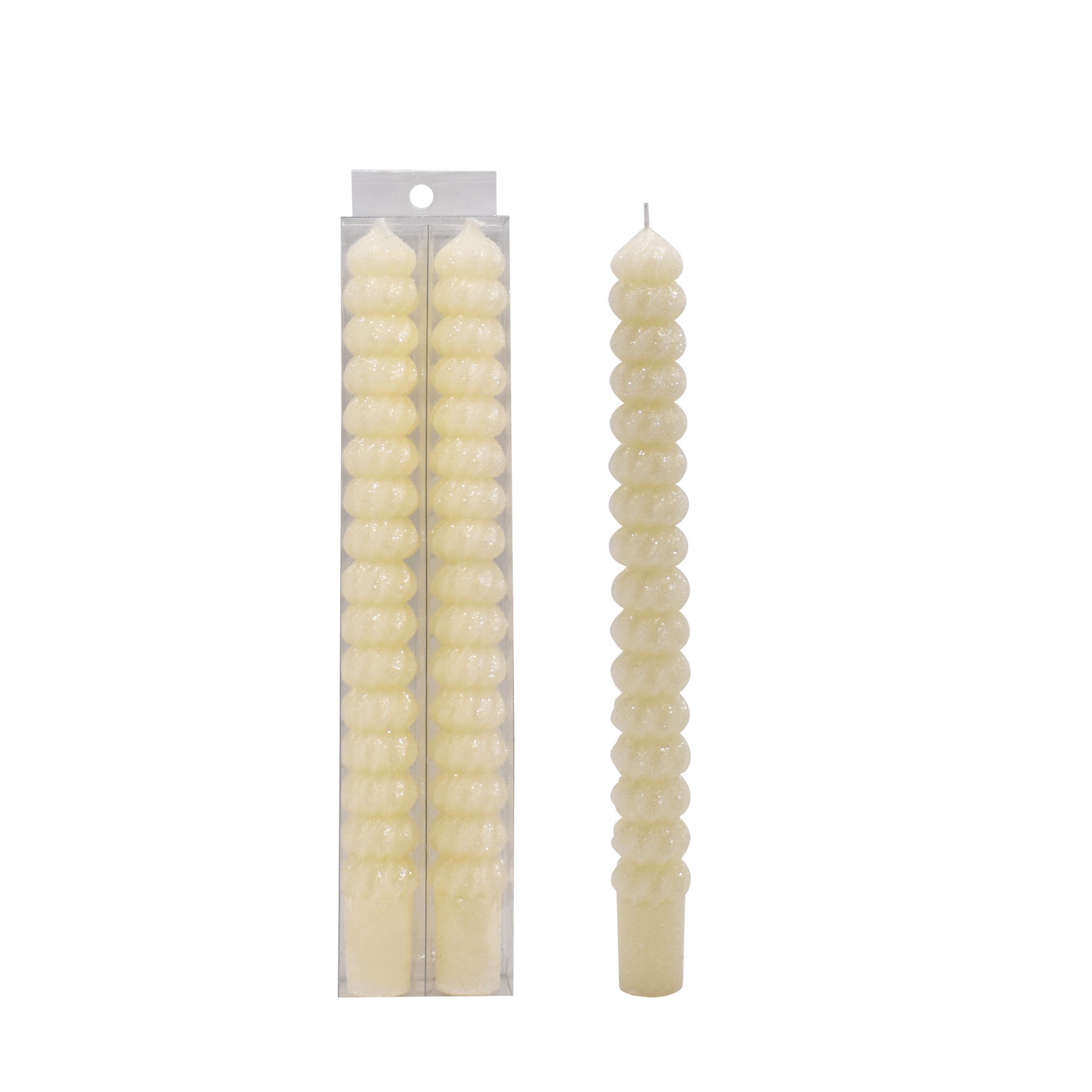 slide 3 of 3, 10" Ivory Meringue Taper Candles, 2ct. By Ashland, 2 ct