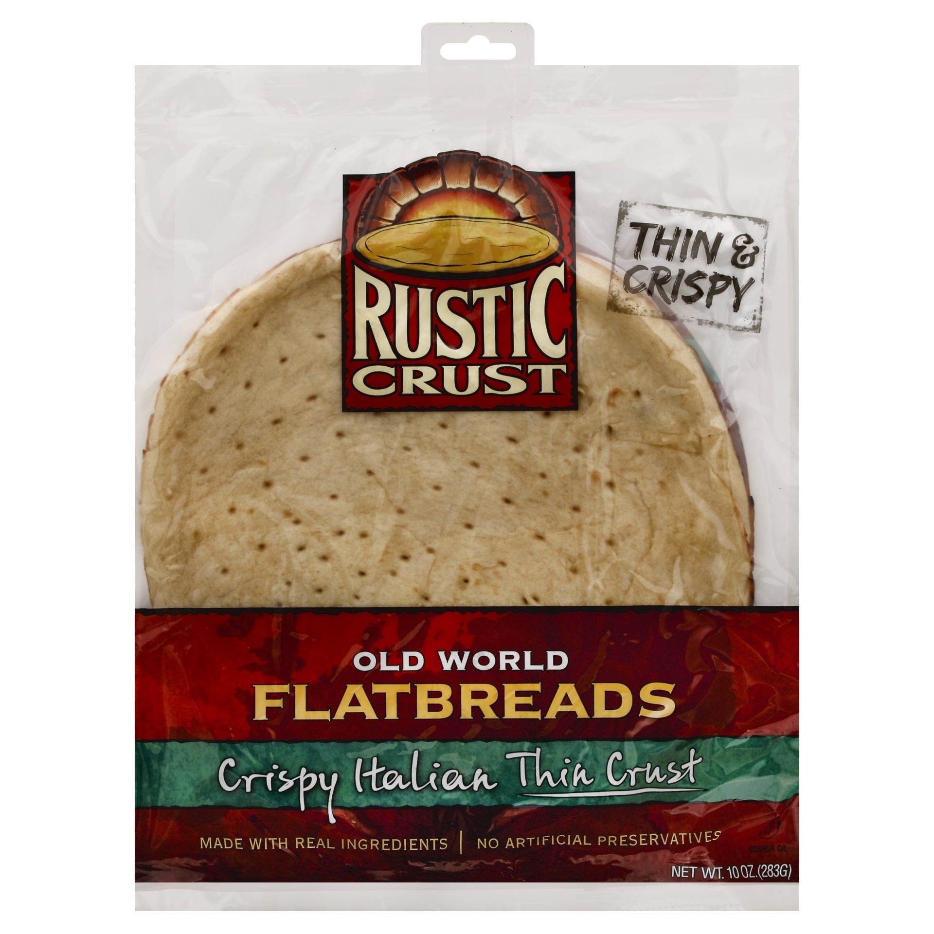 slide 1 of 1, Rustic Crust Flatbreads, Thin Crust, Crispy Italian, 10 oz