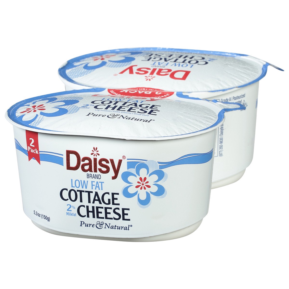slide 5 of 9, Daisy Cottage Cheese, Low Fat, 2% Milkfat, 2 Pack, 2 ct; 5.3 oz