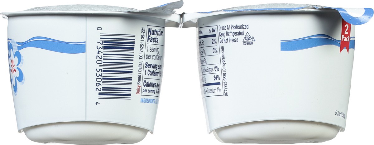 slide 6 of 9, Daisy Cottage Cheese, Low Fat, 2% Milkfat, 2 Pack, 2 ct; 5.3 oz