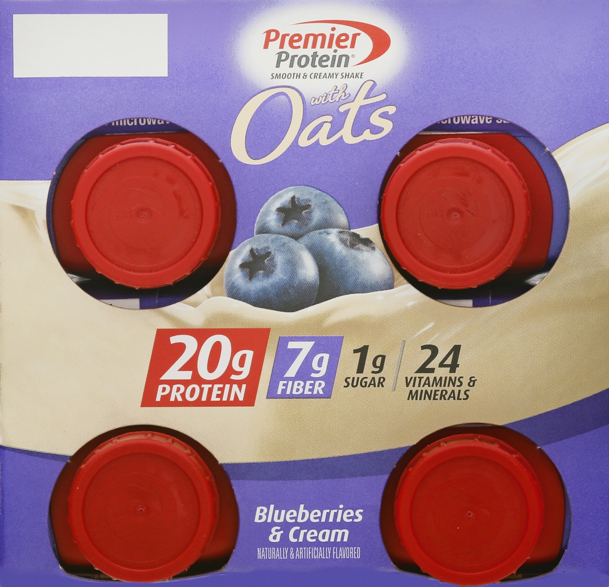 slide 9 of 9, Premier Protein Blueberries & Cream Shake with Oats 4 ea, 1 ct