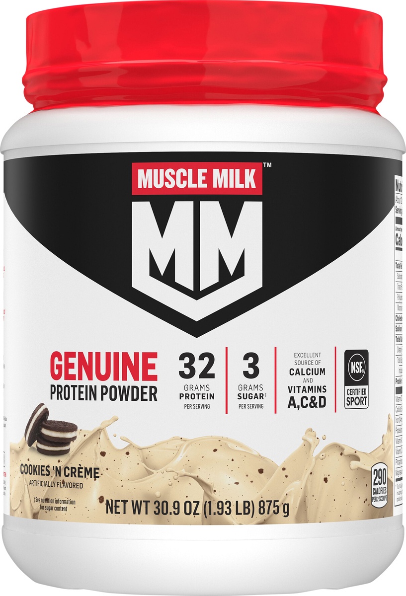 slide 5 of 5, Muscle Milk Protein Powder, 30.90 oz