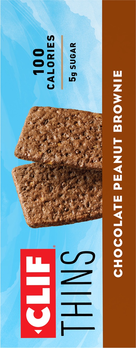 slide 6 of 9, CLIF Thins Chocolate Peanut Brownie Bars, 7 ct