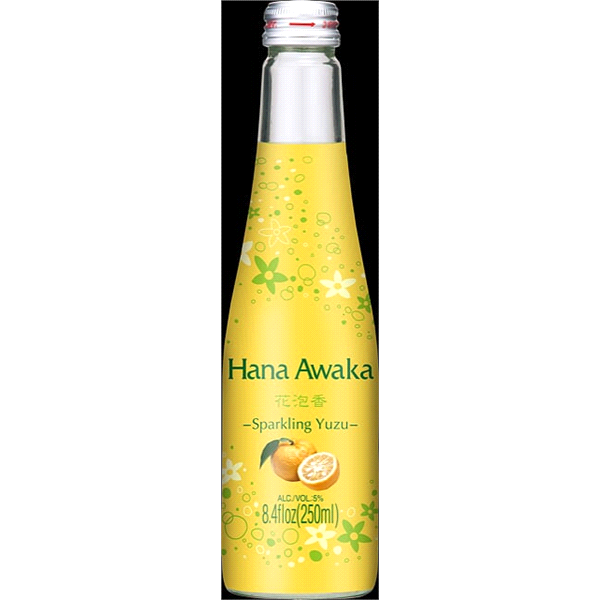 slide 1 of 1, Ozeki Hana Awaka Sake Sparkling Yuzu, 250 ml