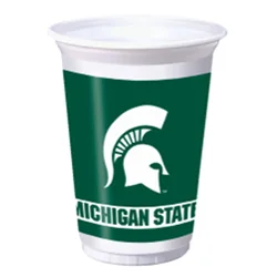 Michigan State Spartans University Plastic Cups