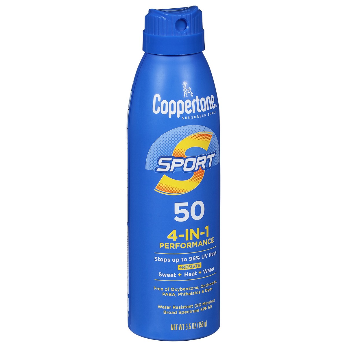 slide 5 of 9, Coppertone Sport 4-In-1 Performance Broad Spectrum SPF 50 Sunscreen Spray 5.5 oz, 5.5 oz