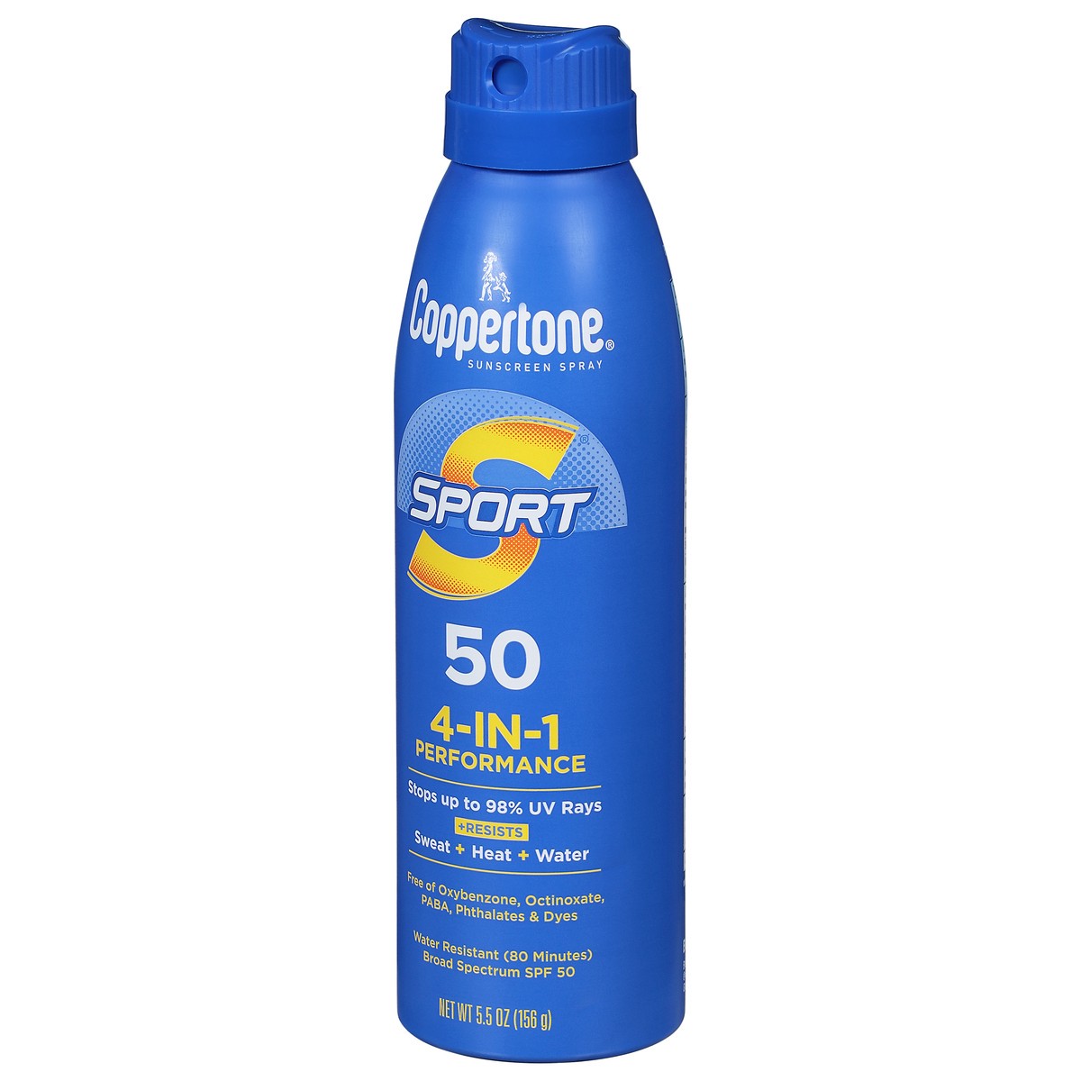 slide 9 of 9, Coppertone Sport 4-In-1 Performance Broad Spectrum SPF 50 Sunscreen Spray 5.5 oz, 5.5 oz