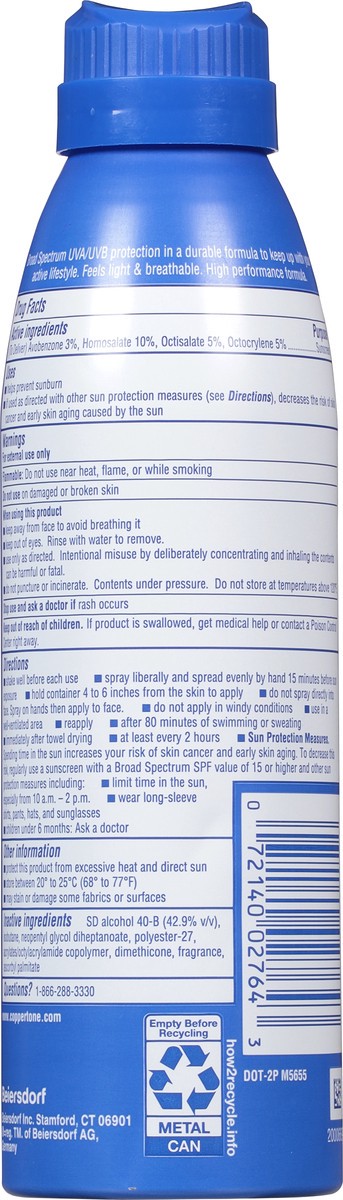 slide 7 of 9, Coppertone Sport 4-In-1 Performance Broad Spectrum SPF 50 Sunscreen Spray 5.5 oz, 5.5 oz