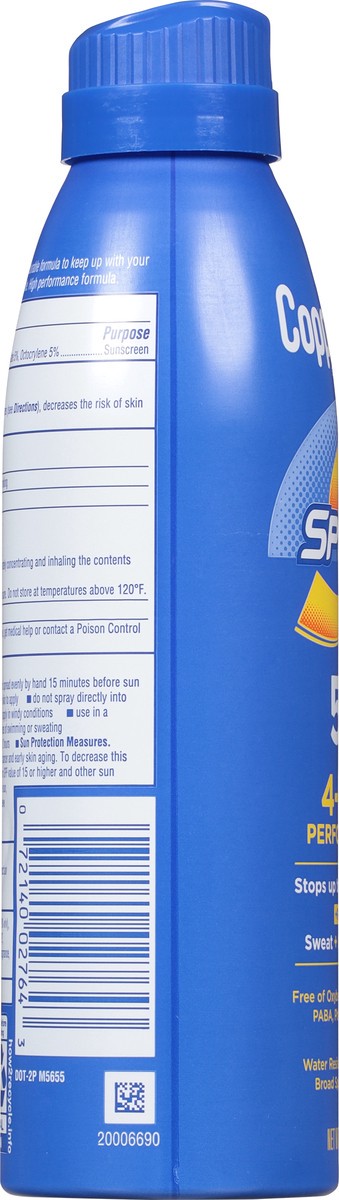 slide 8 of 9, Coppertone Sport 4-In-1 Performance Broad Spectrum SPF 50 Sunscreen Spray 5.5 oz, 5.5 oz