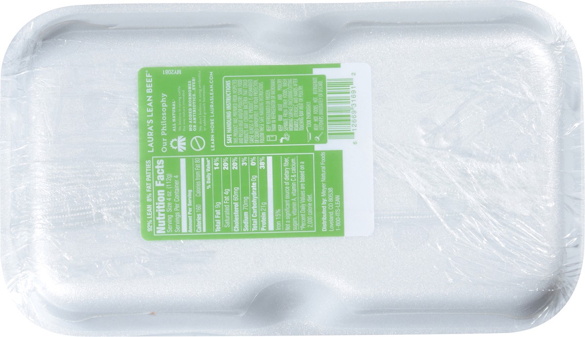 slide 14 of 14, Laura's Lean 92%/8% Ground Beef 16 oz, 16 oz