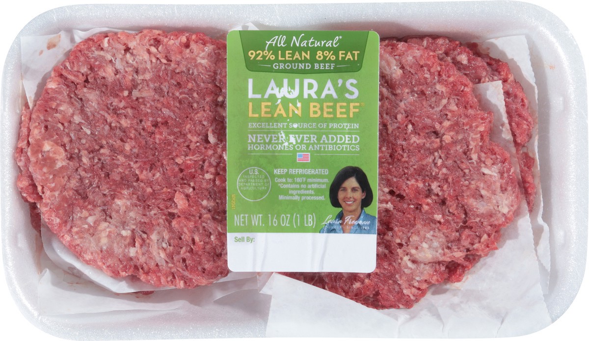 slide 13 of 14, Laura's Lean 92%/8% Ground Beef 16 oz, 16 oz
