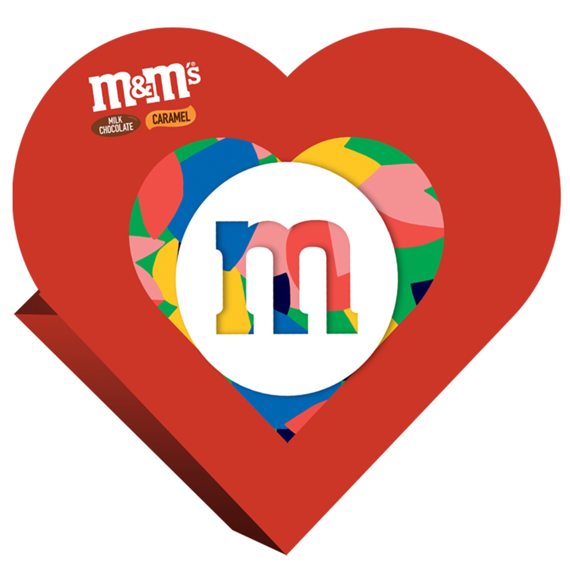 slide 1 of 6, M&M's Valentine's Milk Chocolate & Caramel Candy Heart Gift Box, 7.2 oz