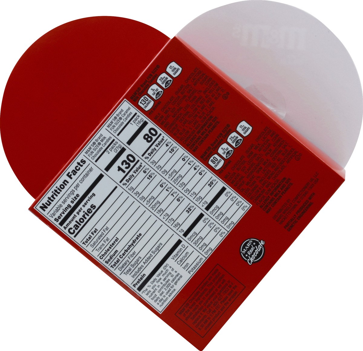 slide 6 of 6, M&M's Valentine's Milk Chocolate & Caramel Candy Heart Gift Box, 7.2 oz