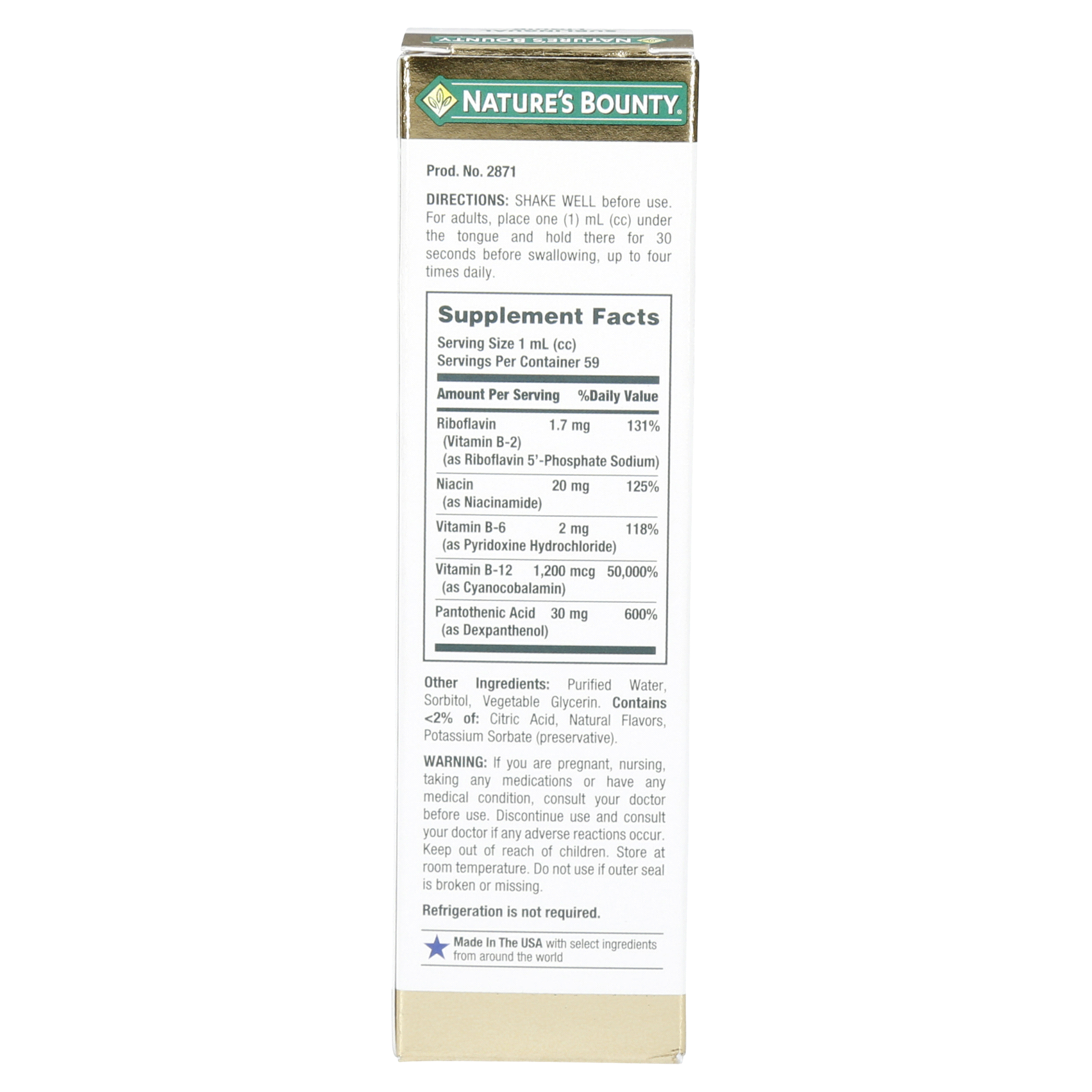 slide 9 of 13, Nature's Bounty Natures Bounty B-Complex Sublingual Liquid - 2 Fl. Oz., 2 fl oz