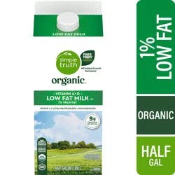 Simple Truth Organic® 1% Lowfat Milk Half Gallon, 0.5 gal