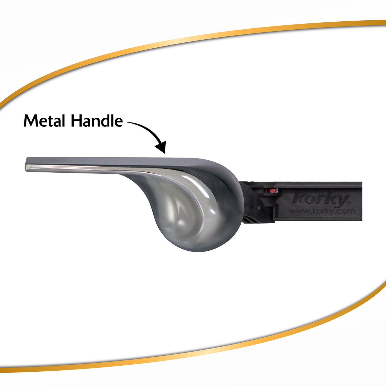 slide 2 of 5, Korky StrongARM Toilet Flush Handle, Wave Chrome, 1 ct