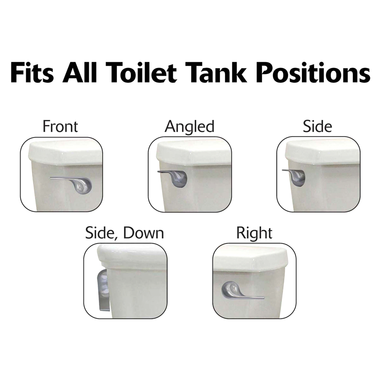 slide 4 of 4, Korky StrongARM Toilet Flush Handle, Wave Chrome, 1 ct