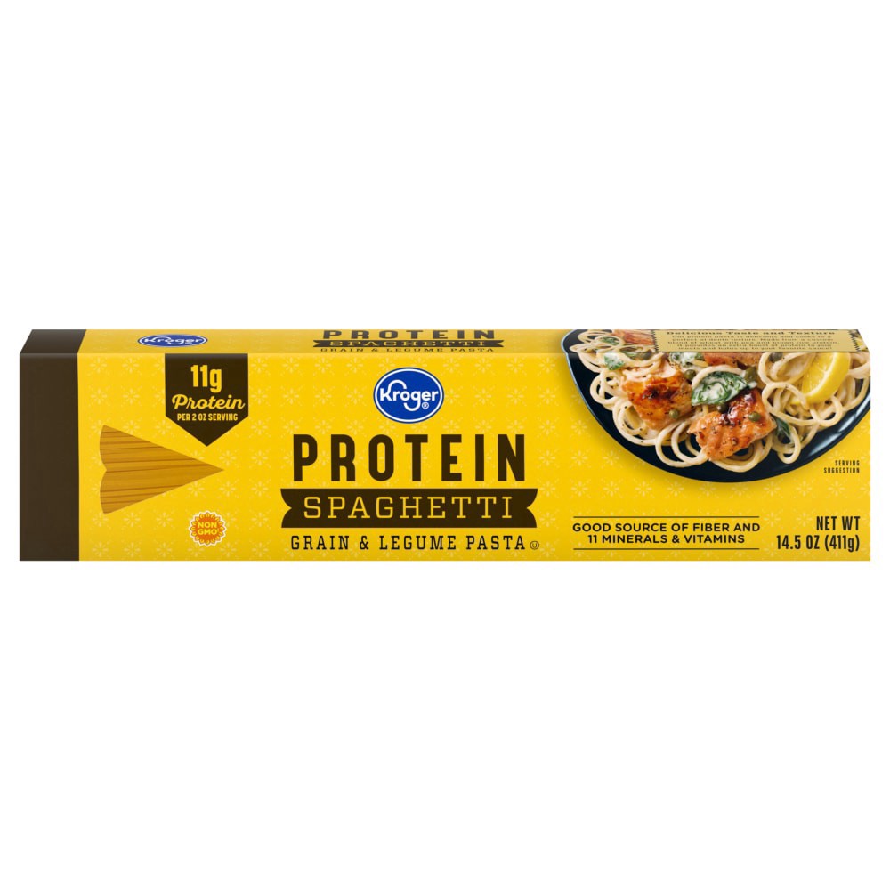 slide 1 of 3, Kroger Protein Spaghetti, 14.5 oz