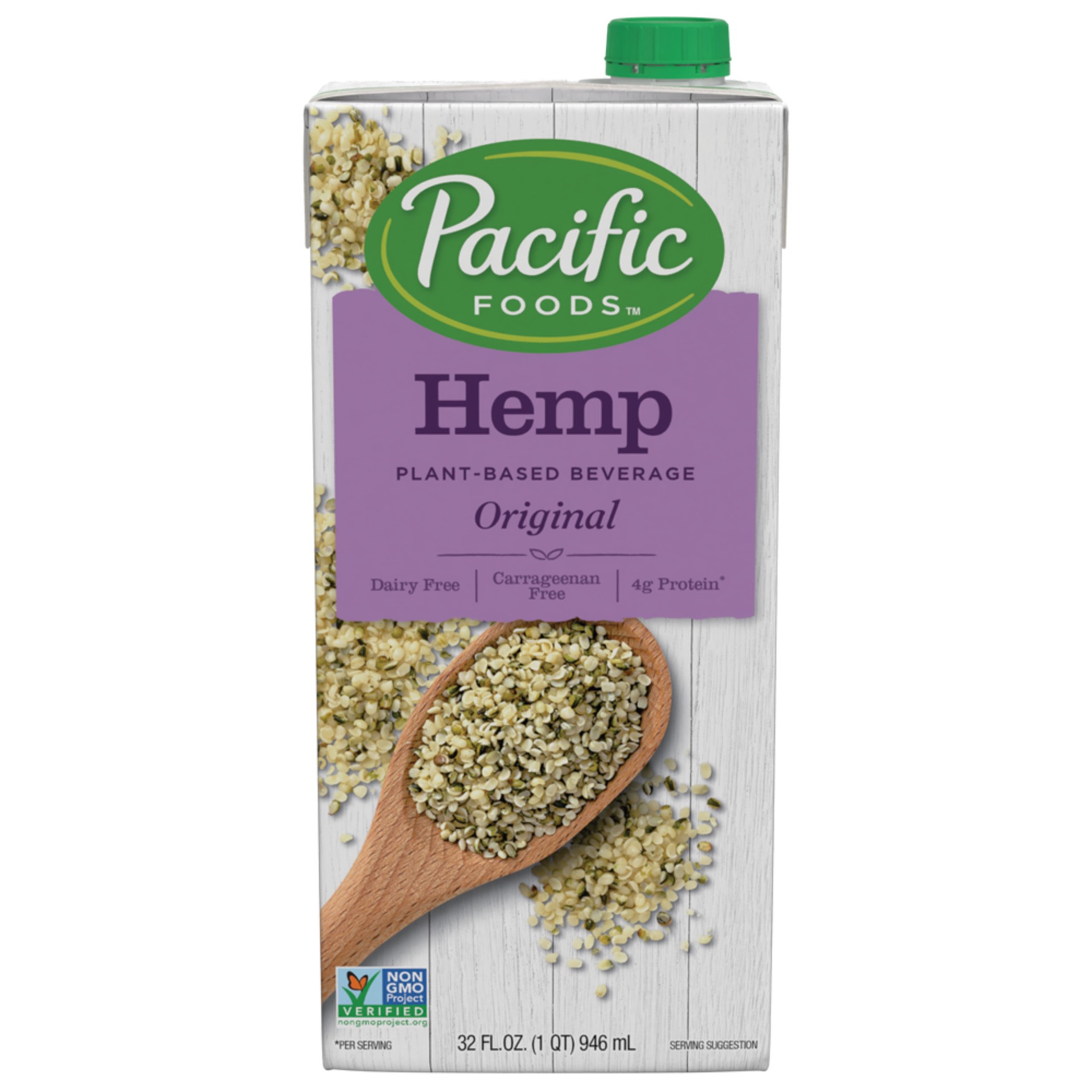 slide 1 of 5, Pacific Foods Hemp Original Plant-Based Beverage, 32oz, 32 oz