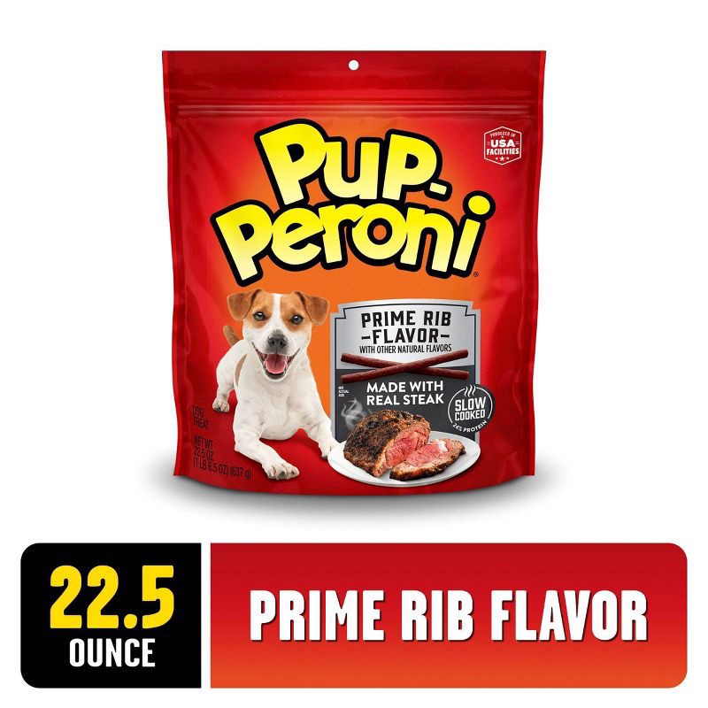 slide 3 of 6, Pup-Peroni Treats Peroni Beef Prime Rib Flavor Chewy Dog Treats - 22.5oz, 22.5 oz