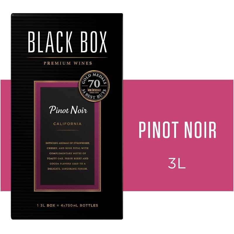 slide 5 of 9, Black Box Pinot Noir Red Wine - 3L Box Wine, 3 liter