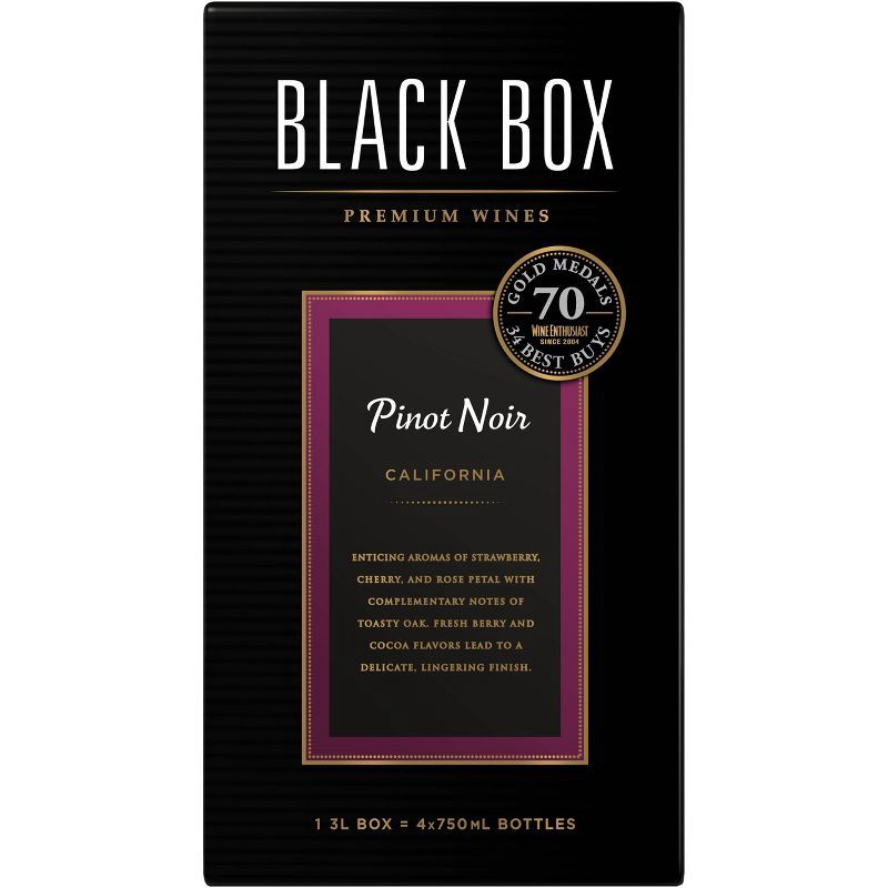 slide 1 of 9, Black Box Pinot Noir Red Wine - 3L Box Wine, 3 liter