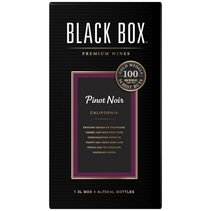 slide 1 of 7, Black Box Pinot Noir Red Wine - 3L Box Wine, 3 liter