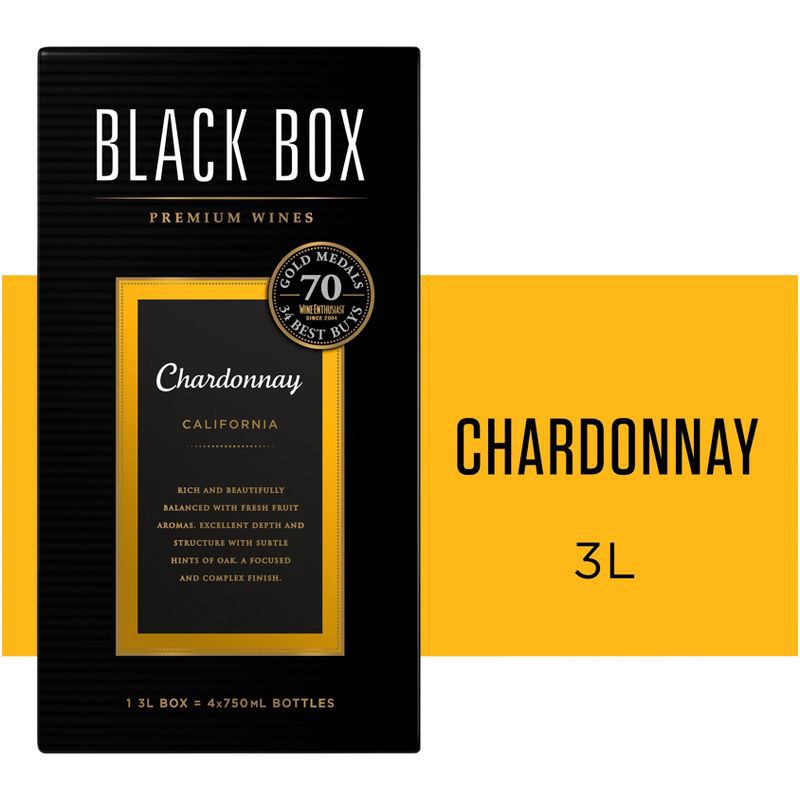 slide 8 of 8, Black Box Chardonnay White Wine - 3L Box Wine, 3 liter