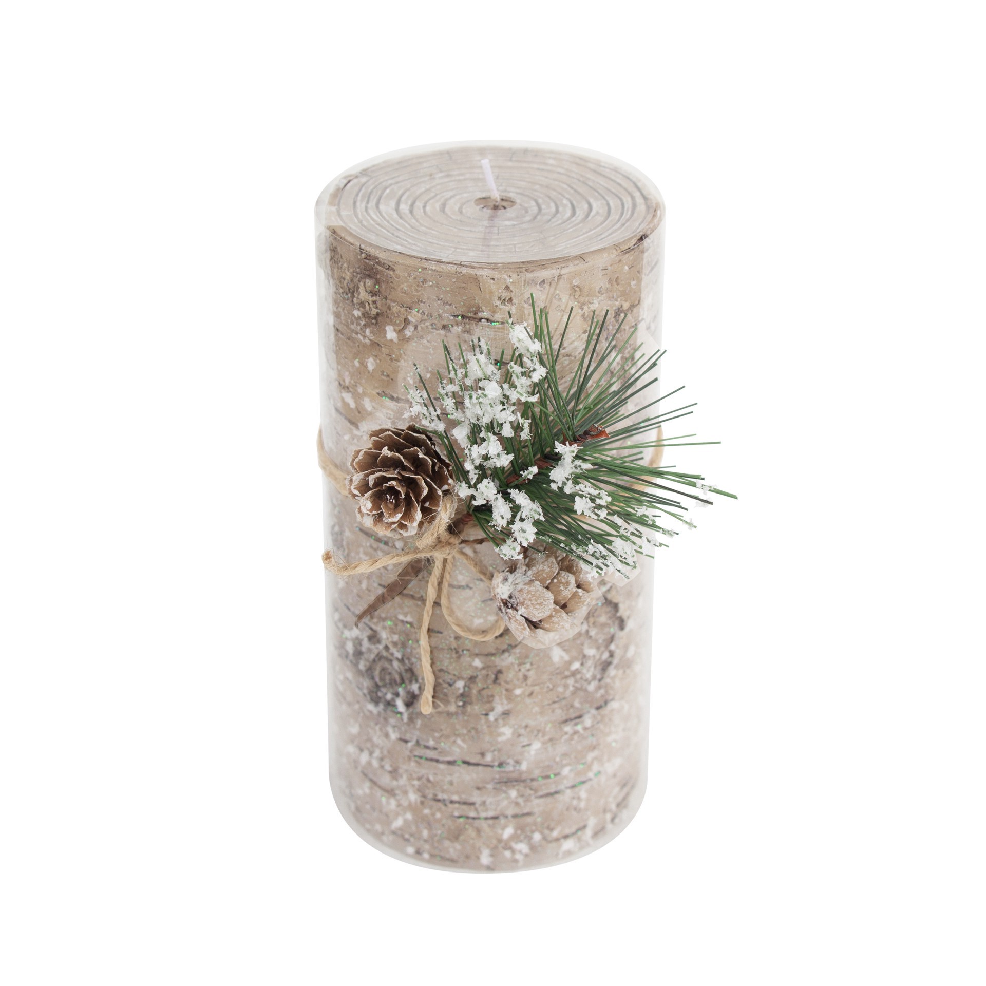 slide 4 of 4, Faux Birch Pillar Candle By Ashland, 3 in x 6 in