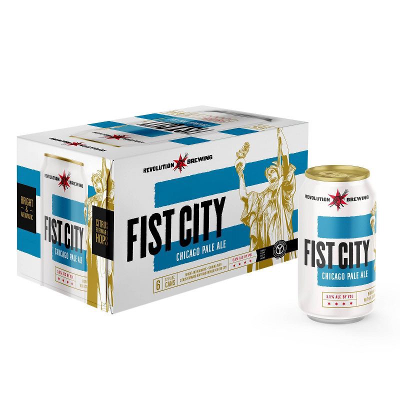 slide 2 of 4, Revolution Brewing Revolution Fist City Chicago Pale Ale Beer - 6pk/12 fl oz Cans, 6 ct; 12 fl oz