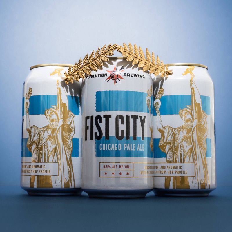 slide 3 of 4, Revolution Brewing Revolution Fist City Chicago Pale Ale Beer - 6pk/12 fl oz Cans, 6 ct; 12 fl oz