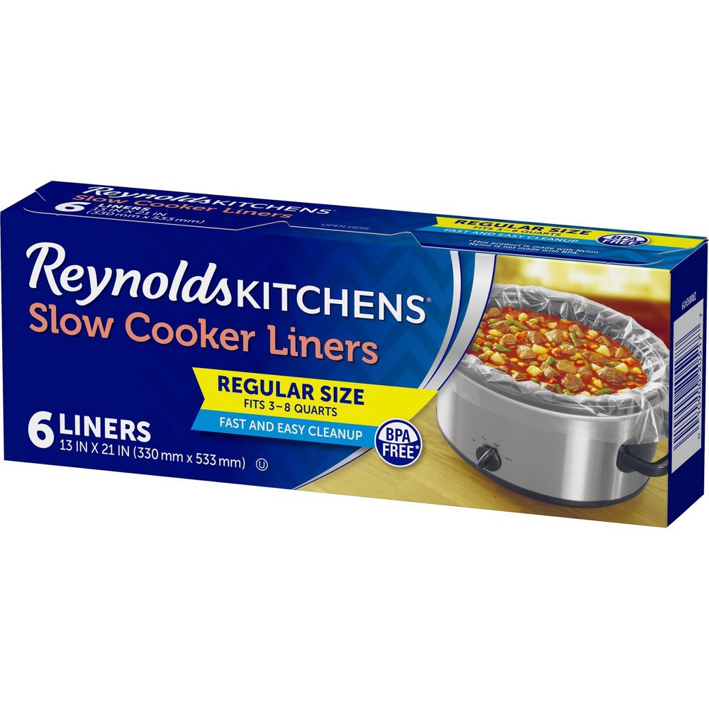 slide 2 of 6, Reynolds Kitchens Regular Size Slow Cooker Liners - 6ct, 6 ct
