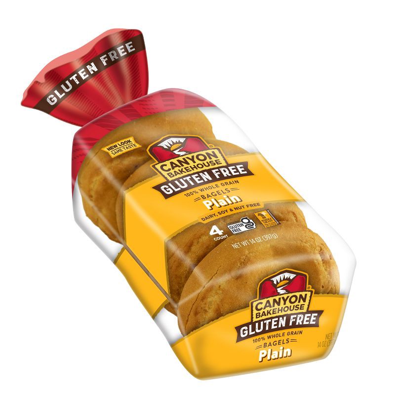 slide 6 of 11, Canyon Bakehouse Gluten Free Plain Bagels - 14oz/4ct, 4 ct; 14 oz