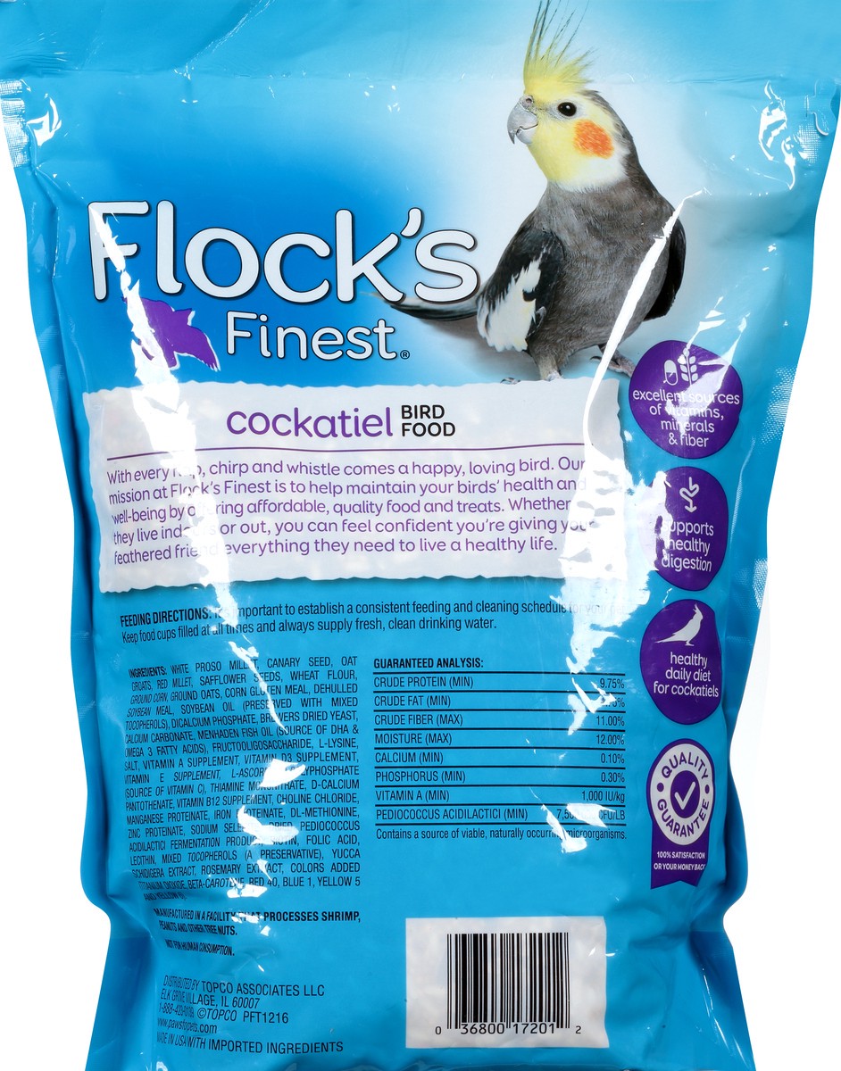 slide 4 of 14, Flock's Finest Cockatiel Bird Food 48 oz Bag, 48 oz