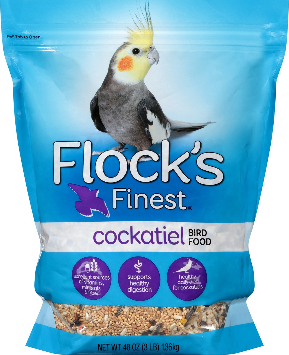 slide 1 of 14, Flock's Finest Cockatiel Bird Food 48 oz Bag, 48 oz