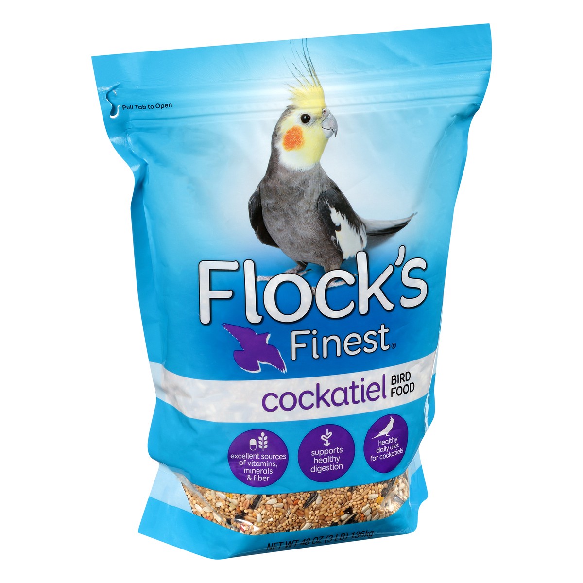 slide 9 of 14, Flock's Finest Cockatiel Bird Food 48 oz Bag, 48 oz