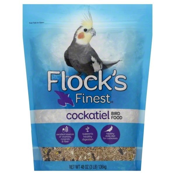 slide 1 of 1, Flock's Finest Cockatiel Bird Food, 48 oz