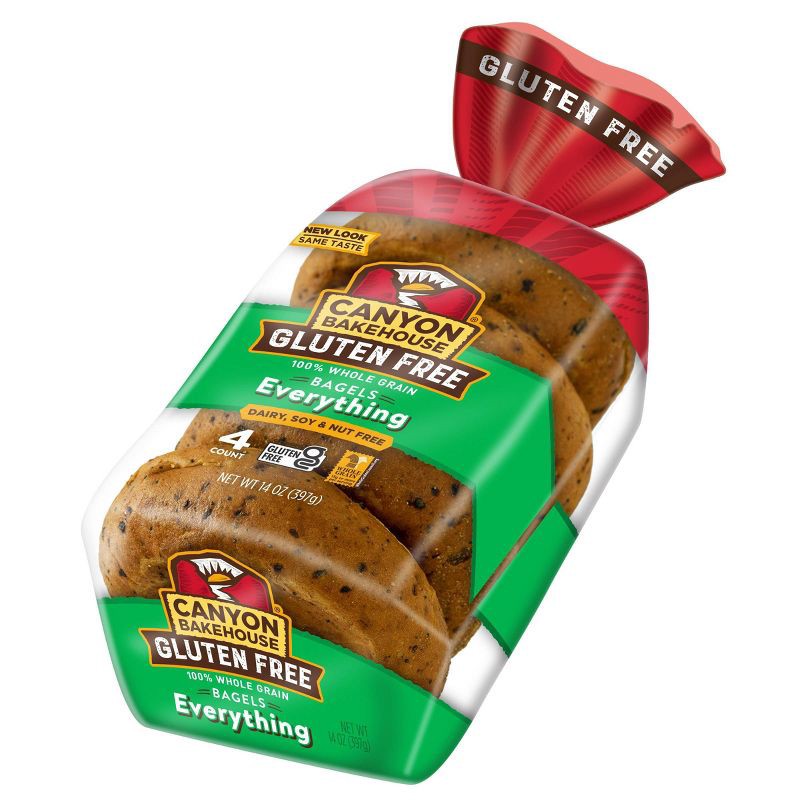slide 6 of 13, Canyon Bakehouse Gluten Free Everything Bagels - 14oz/4ct, 4 ct; 14 oz