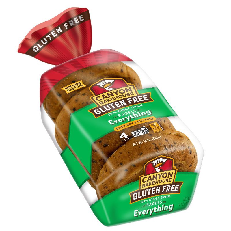 slide 2 of 13, Canyon Bakehouse Gluten Free Everything Bagels - 14oz/4ct, 4 ct; 14 oz