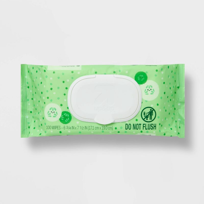 slide 3 of 8, Fresh Cucumber Baby Wipes - 8pk/800ct Total - up&up™, 8 ct, 800 ct