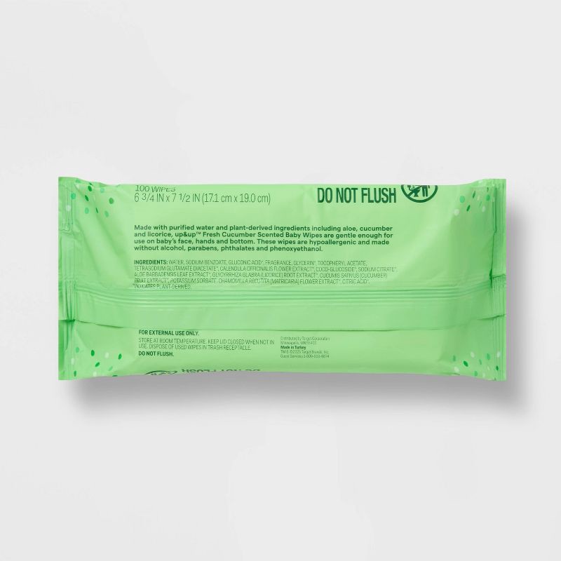 slide 5 of 8, Fresh Cucumber Baby Wipes - 8pk/800ct Total - up&up™, 8 ct, 800 ct