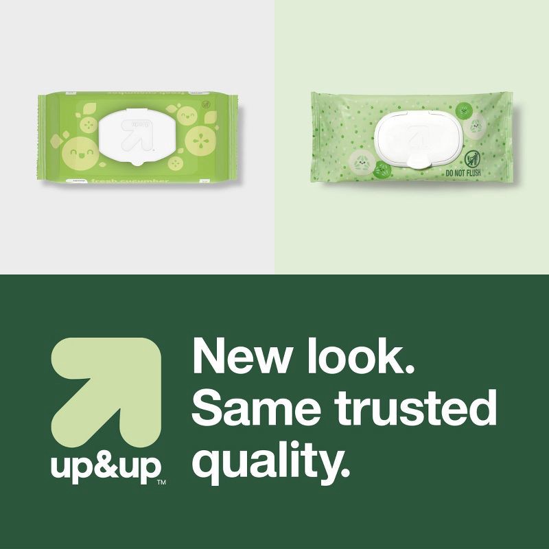 slide 8 of 8, Fresh Cucumber Baby Wipes - 8pk/800ct Total - up&up™, 8 ct, 800 ct