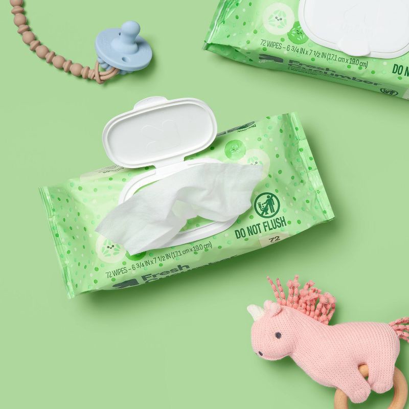 slide 2 of 7, Fresh Cucumber Baby Wipes - 216ct - up&up™, 216 ct