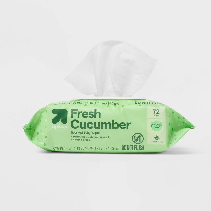 slide 4 of 7, Fresh Cucumber Baby Wipes - 216ct - up&up™, 216 ct