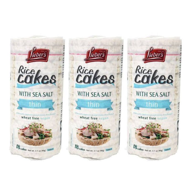 slide 2 of 3, Lieber's Rice Cakes with Sea Salt - 3.1oz, 3.1 oz