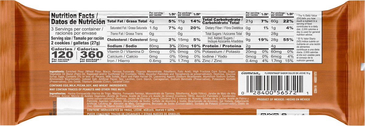 slide 8 of 8, Gamesa Florentinas, Milk Caramel Flavor, 1 ct