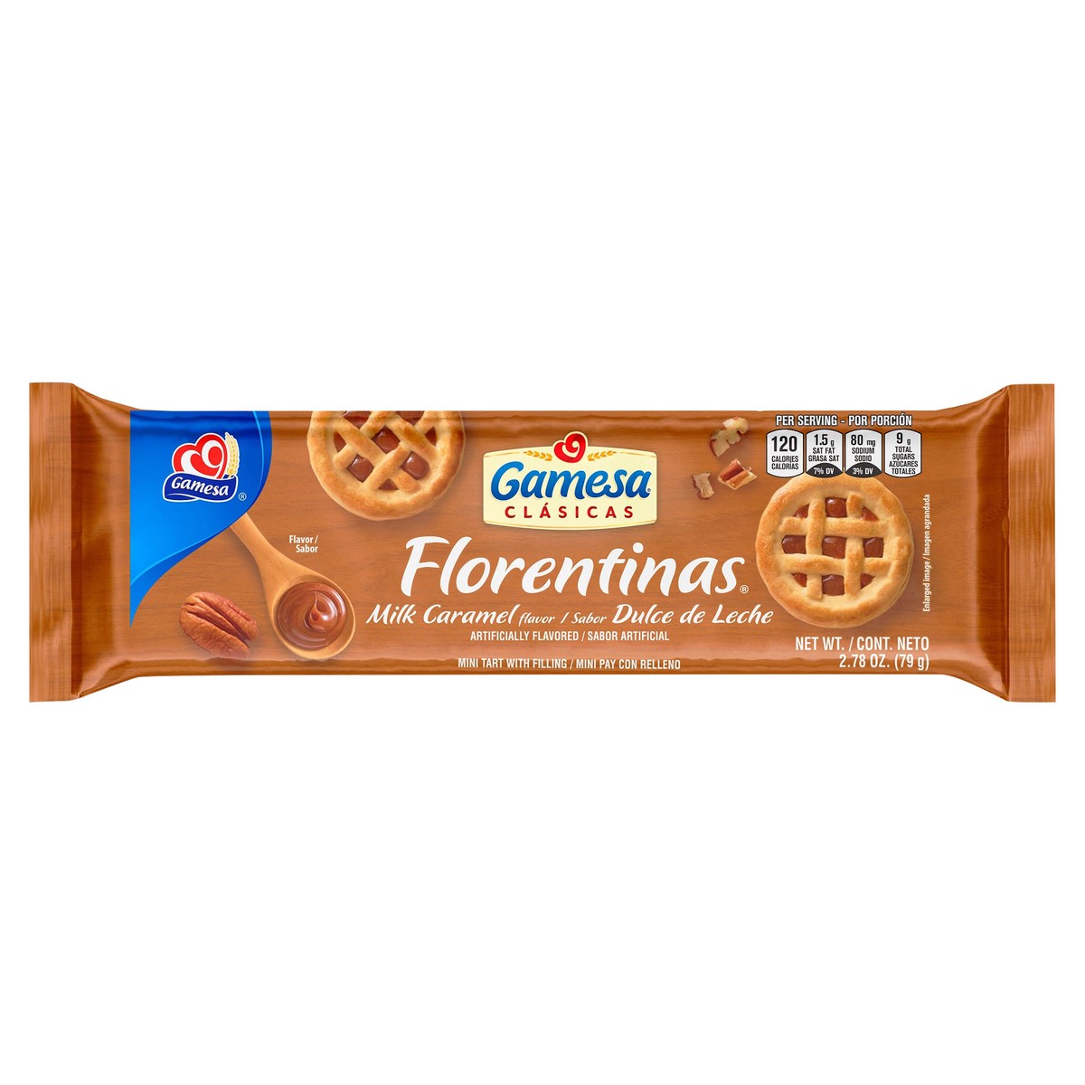 slide 3 of 8, Gamesa Florentinas, Milk Caramel Flavor, 1 ct